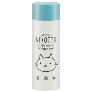 POCKET STAINLESS MUG BOTTLE NEKOTTO SHIRO "SKATER" 120ML