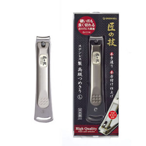 STAINLESS PREMIUM NAIL CLIPPERS L "GREENBELL" G-1114