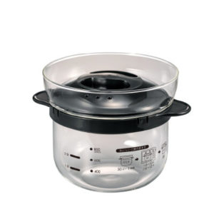 GLASS NO RENJI GOHAN NABE 1-2GO "HARIO" XRCN-2-B