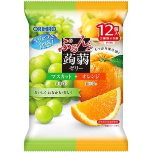 PURUN KONJAC JELLY MUSCAT + ORANGE 12P "ORIHIRO" 240G