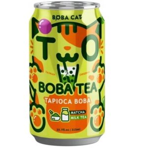 BOBA TEA TAPIOCA MATCHA MILK TEA "BOBACAT" 315ML