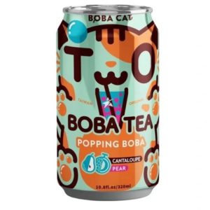 BOBA TEA POPPING CANTALOUPE PEAR "BOBACAT" 320ML