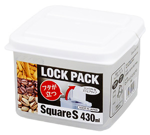 LOCK PACK SQUARE S CLEAR "SANADA" 430ML D-5726