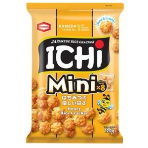ICHI RICE CRACKER MINI HONEY 8PACKS "KAMEDA" 120G