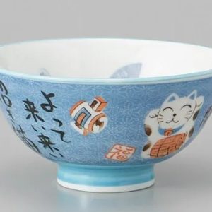 CHAWAN CHUHIRA MANEKI NEKO AO 11.5X5.5CM