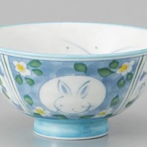 CHAWAN CHUHIRA MADORI USAGI AO 11.5X5.5CM