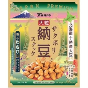 SAKU PORI NATTO SNACK KAORU WASABI AJI "KANRO" 20G