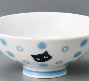 CHAWAN MIZUTAMA NEKO AO 12X5CM
