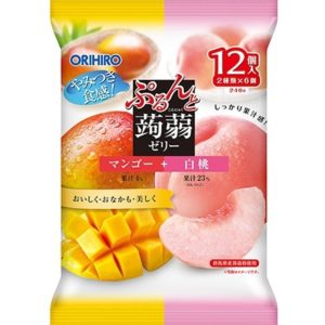 PURUN KONJAC JELLY MANGO+PEACH 12P "ORIHIRO" 240G
