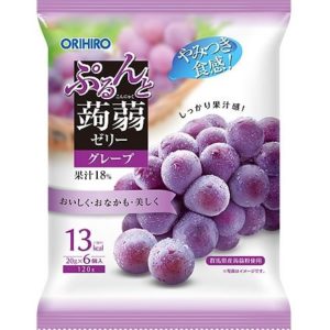 PURUN KONJAC JELLY POUCH GRAPE 6P "ORIHIRO" 120G