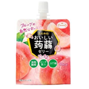 OISHII  KONJAC JELLY PEACH POUCH "TARAMI" 150G