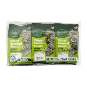 CRISPY SEAWEED SNACKS WASABI 3P "CJBIBIGO" 15G