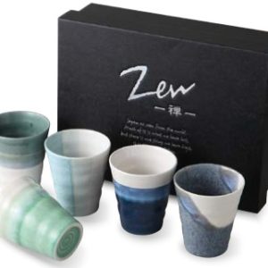 LAGOON BLUE FREE CUP SET 5P 8.5X9.5CM