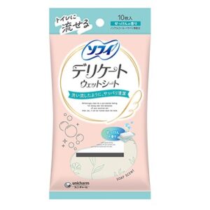SOFI DELICATE WET SHEET SOAP SCENT 10P "UNICHARM"