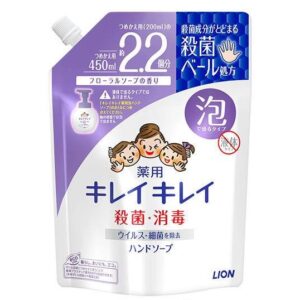KIREI KIREI AWA HAND SOAP REFILL FLORAL SOAP "LION" 450ML