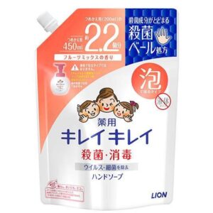 KIREI KIREI AWA HAND SOAP REFILL FRUIT MIX "LION" 450ML